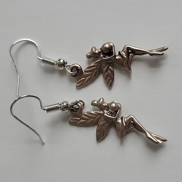 TINKERBELL New Hypoallergenic Earrings - Stainless Steel - Tinkerbell w/crystals - Picture 3 of 4